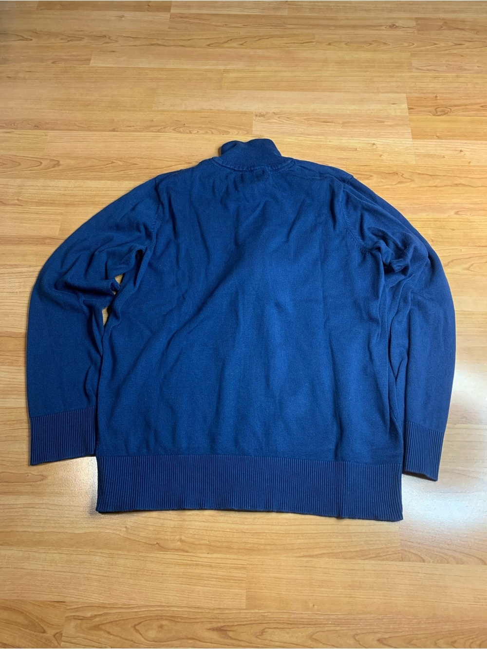 Denver Hayes "SOFT" Blue Full-Zip Knit Cardigan Sweater - XL - Picture 3 of 8